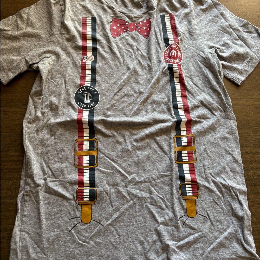 Travis Mathew Gray and Red Short Sleeve Tee